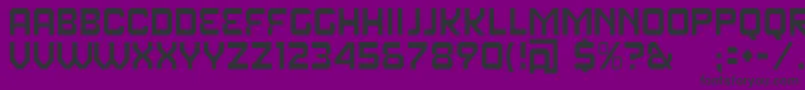 フォントFearFactorText – 紫の背景に黒い文字