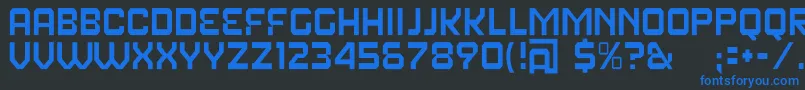 FearFactorText Font – Blue Fonts on Black Background