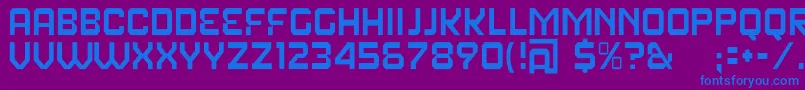 FearFactorText Font – Blue Fonts on Purple Background