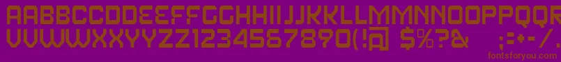 フォントFearFactorText – 紫色の背景に茶色のフォント