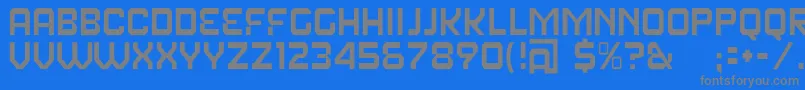 FearFactorText-fontti – harmaat kirjasimet sinisellä taustalla