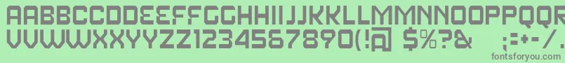 フォントFearFactorText – 緑の背景に灰色の文字