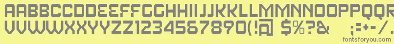 フォントFearFactorText – 黄色の背景に灰色の文字