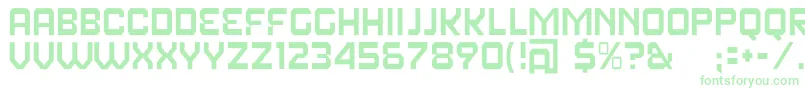 フォントFearFactorText – 白い背景に緑のフォント