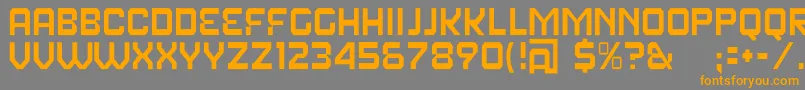 Шрифт FearFactorText – оранжевые шрифты на сером фоне