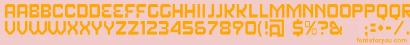 FearFactorText-fontti – oranssit fontit vaaleanpunaisella taustalla
