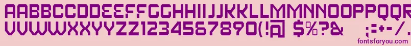 フォントFearFactorText – ピンクの背景に紫のフォント