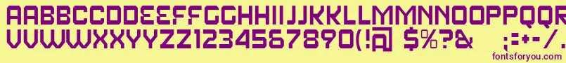 FearFactorText Font – Purple Fonts on Yellow Background