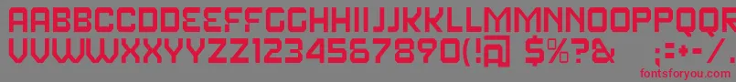 フォントFearFactorText – 赤い文字の灰色の背景