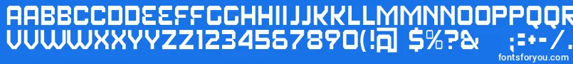 フォントFearFactorText – 青い背景に白い文字