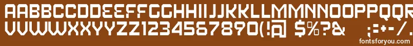 フォントFearFactorText – 茶色の背景に白い文字