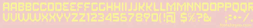 FearFactorText-fontti – keltaiset fontit vaaleanpunaisella taustalla
