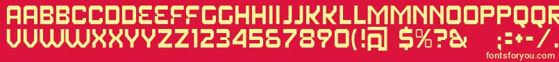 FearFactorText Font – Yellow Fonts on Red Background