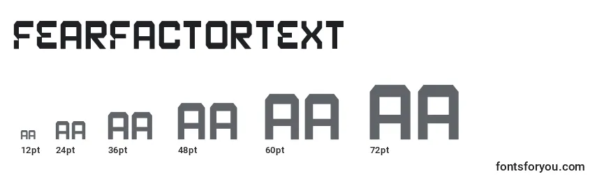 Размеры шрифта FearFactorText