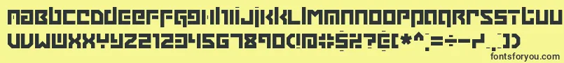 Grapple Font – Black Fonts on Yellow Background