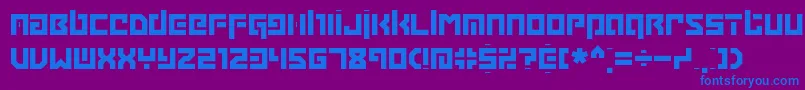 Grapple Font – Blue Fonts on Purple Background