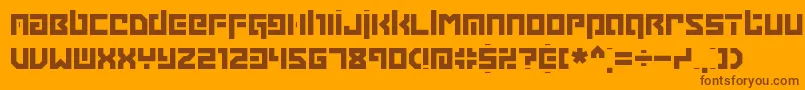 Grapple Font – Brown Fonts on Orange Background