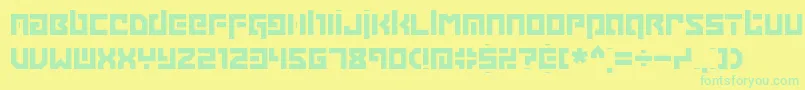 Grapple-Schriftart – Grüne Schriften auf gelbem Hintergrund