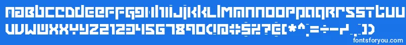 Czcionka Grapple – białe czcionki na niebieskim tle
