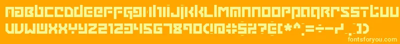 Grapple Font – Yellow Fonts on Orange Background