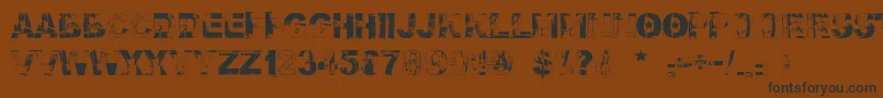 Falloutfont Font – Black Fonts on Brown Background