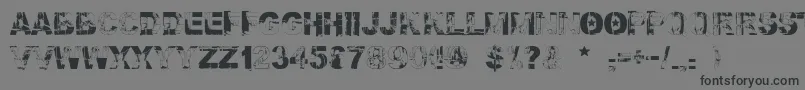 Falloutfont-Schriftart – Schwarze Schriften auf grauem Hintergrund