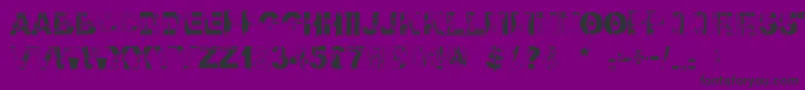 フォントFalloutfont – 紫の背景に黒い文字