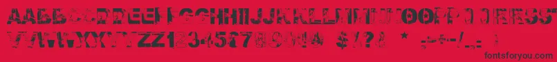 Falloutfont Font – Black Fonts on Red Background