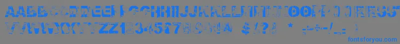 Falloutfont Font – Blue Fonts on Gray Background