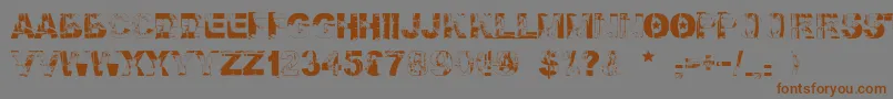 Falloutfont-fontti – ruskeat fontit harmaalla taustalla