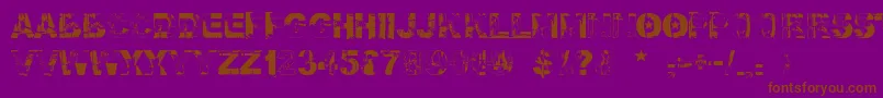 Falloutfont Font – Brown Fonts on Purple Background