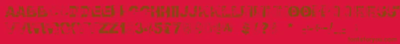 Falloutfont Font – Brown Fonts on Red Background