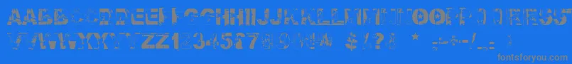 Шрифт Falloutfont – серые шрифты на синем фоне