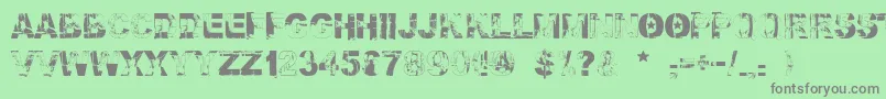 Falloutfont Font – Gray Fonts on Green Background
