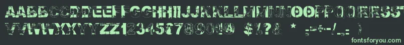 Шрифт Falloutfont – зелёные шрифты на чёрном фоне