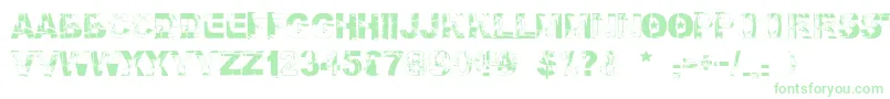 フォントFalloutfont – 白い背景に緑のフォント