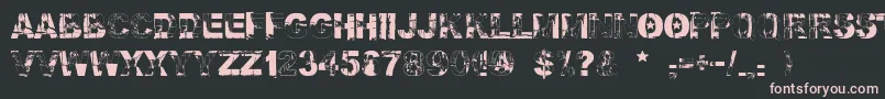Falloutfont Font – Pink Fonts on Black Background