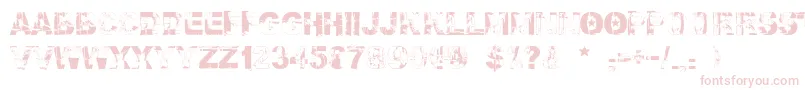 Шрифт Falloutfont – розовые шрифты на белом фоне