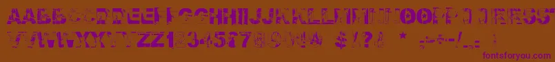 Falloutfont Font – Purple Fonts on Brown Background