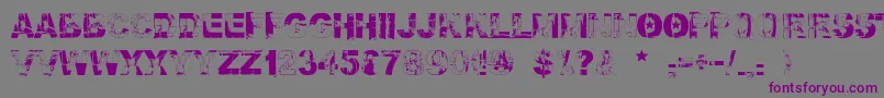 Falloutfont Font – Purple Fonts on Gray Background