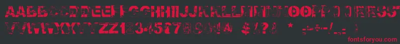 Шрифт Falloutfont – красные шрифты на чёрном фоне