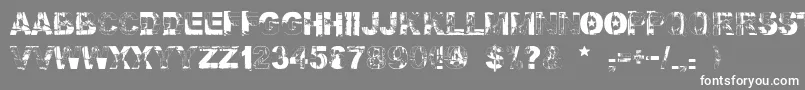 Falloutfont-fontti – valkoiset fontit harmaalla taustalla