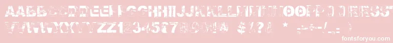Falloutfont Font – White Fonts on Pink Background