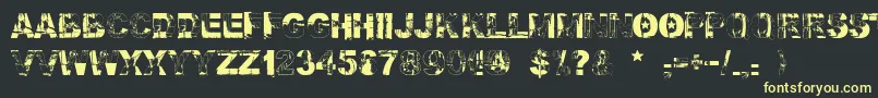 Шрифт Falloutfont – жёлтые шрифты на чёрном фоне