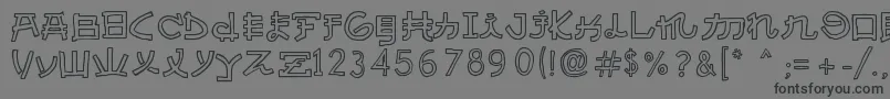 AlmostJapaneseCartoon Font – Black Fonts on Gray Background