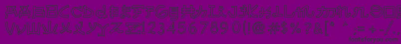 AlmostJapaneseCartoon Font – Black Fonts on Purple Background