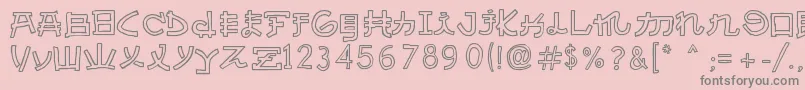 AlmostJapaneseCartoon Font – Gray Fonts on Pink Background