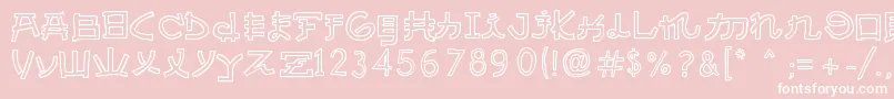 AlmostJapaneseCartoon Font – White Fonts on Pink Background