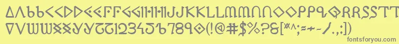 PresleyPressBold Font – Gray Fonts on Yellow Background