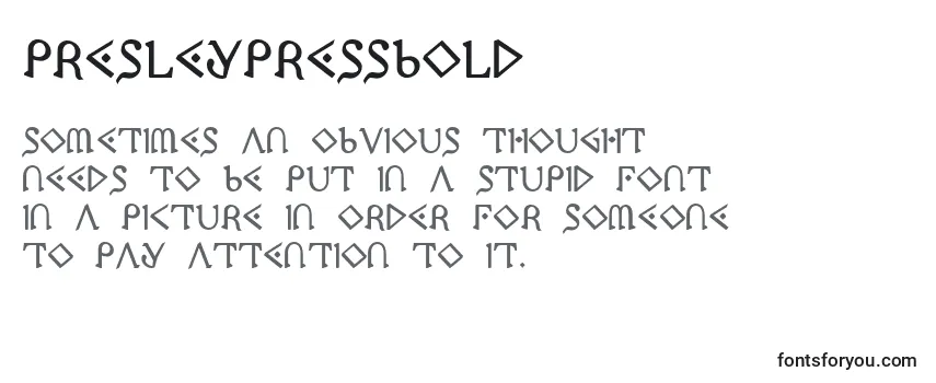 PresleyPressBold Font